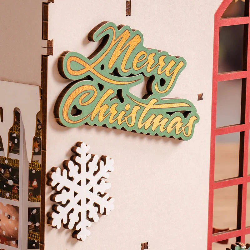 Cozy Christmas Cabin 3D DIY Book Nook Kit