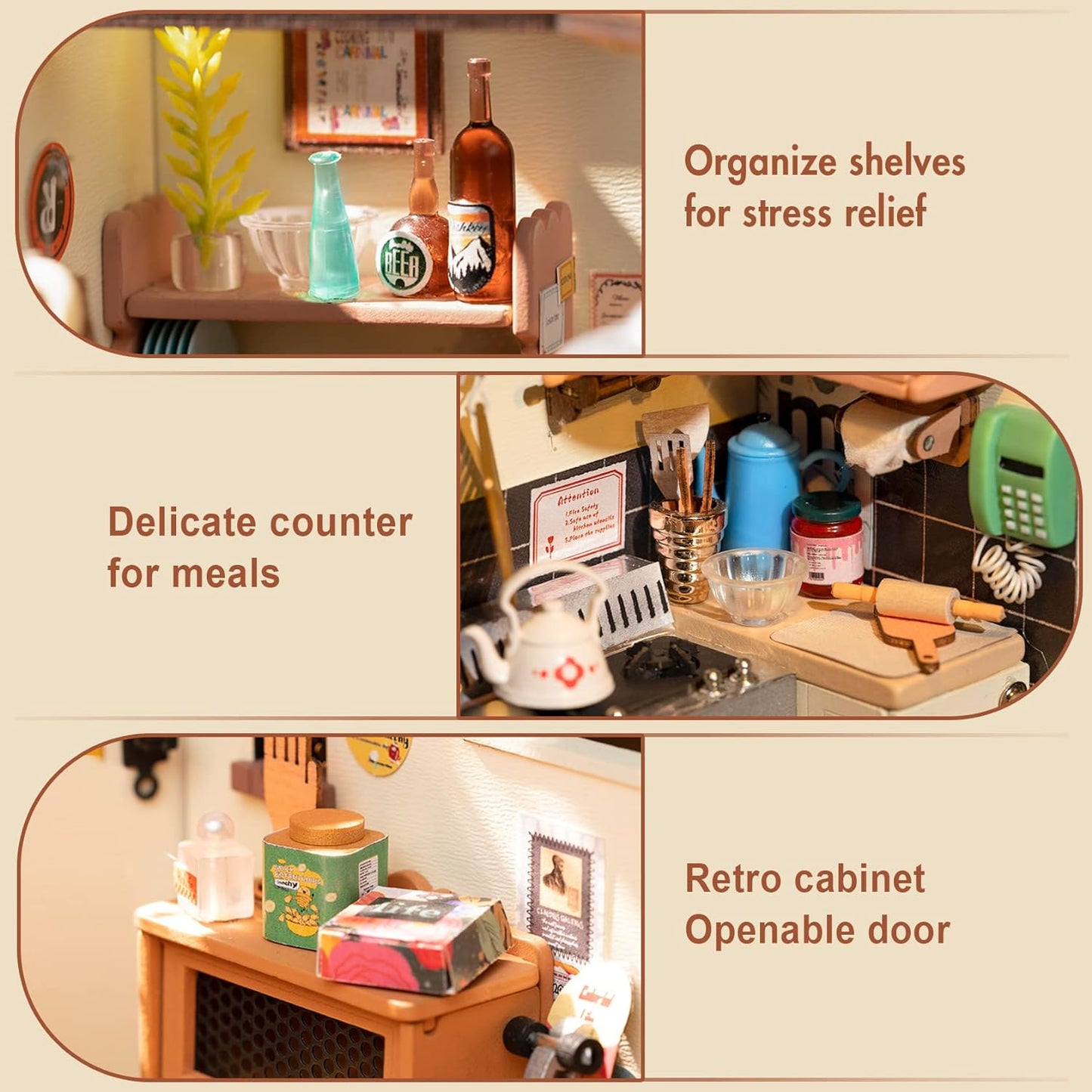 Cozy Kitchen DIY Miniature House Kit