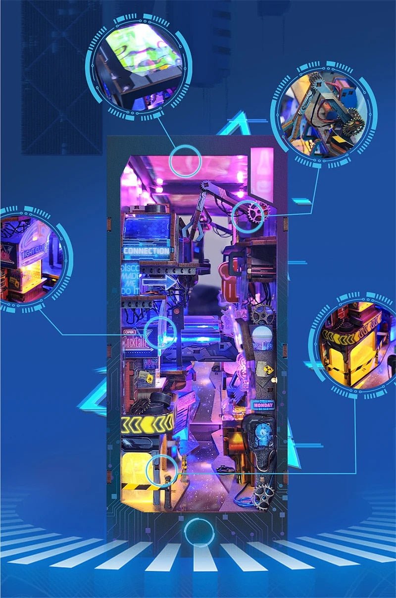 Cyberpunk City DIY Book Nook Kit