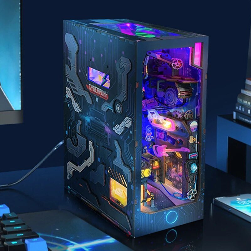 Cyberpunk City DIY Book Nook Kit