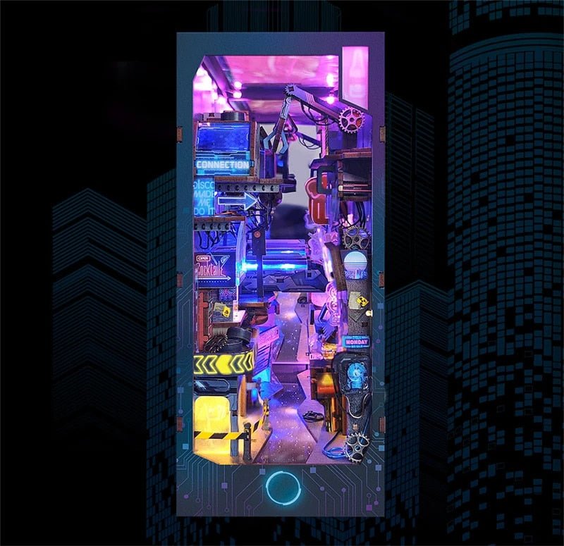 Cyberpunk City DIY Book Nook Kit