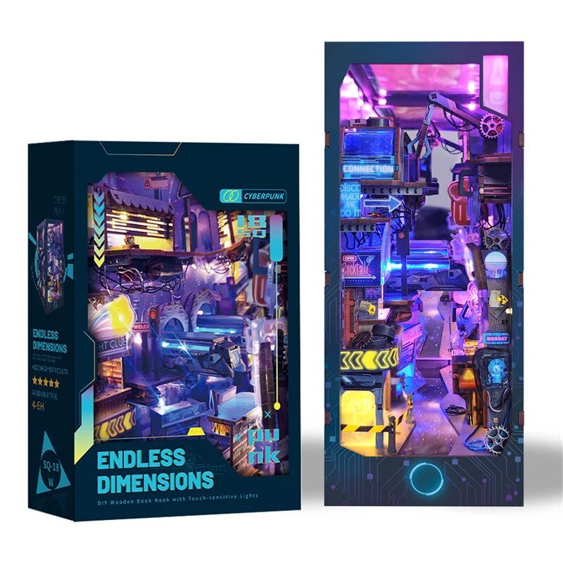 Cyberpunk City DIY Book Nook Kit