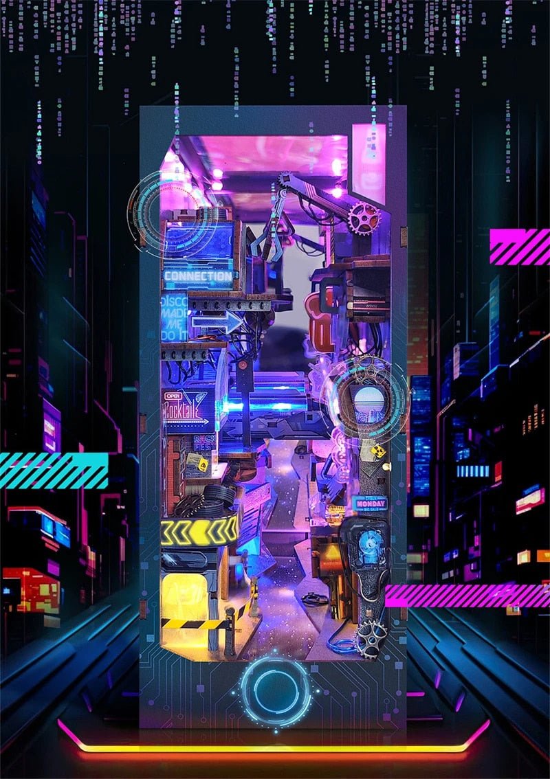 Cyberpunk City DIY Book Nook Kit