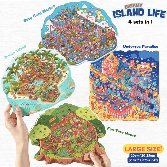 Dreamy Island Life Large - Stick n’ Scene 3D DIY Scene Stickers Therapy - DIYRICLE