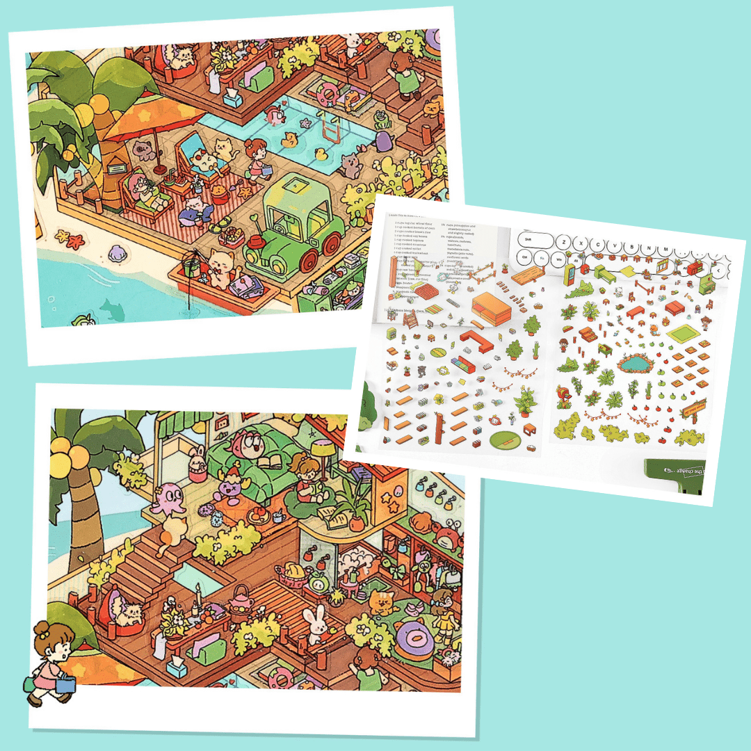Dreamy Island Life Large - Stick n’ Scene 3D DIY Scene Stickers Therapy