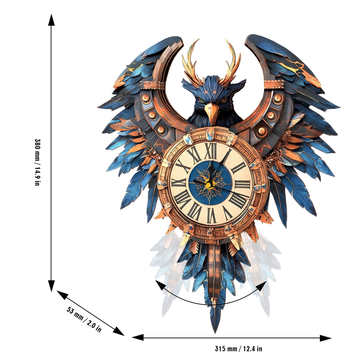 Thunderwing Sovereign 3D Wooden Puzzle Clock, DIY Craft Kit