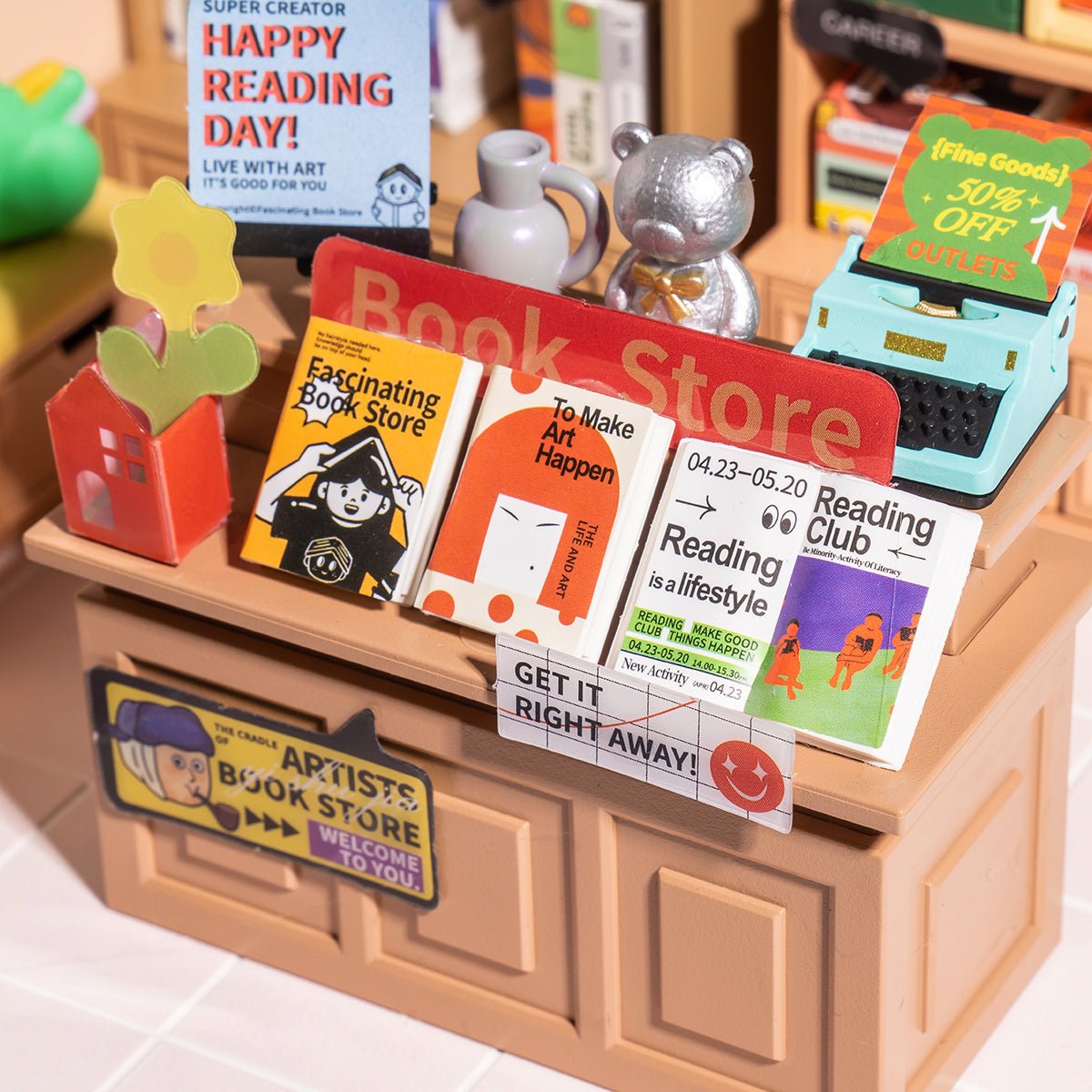 Fascinating Book Store Super Creator DIY Miniature Set