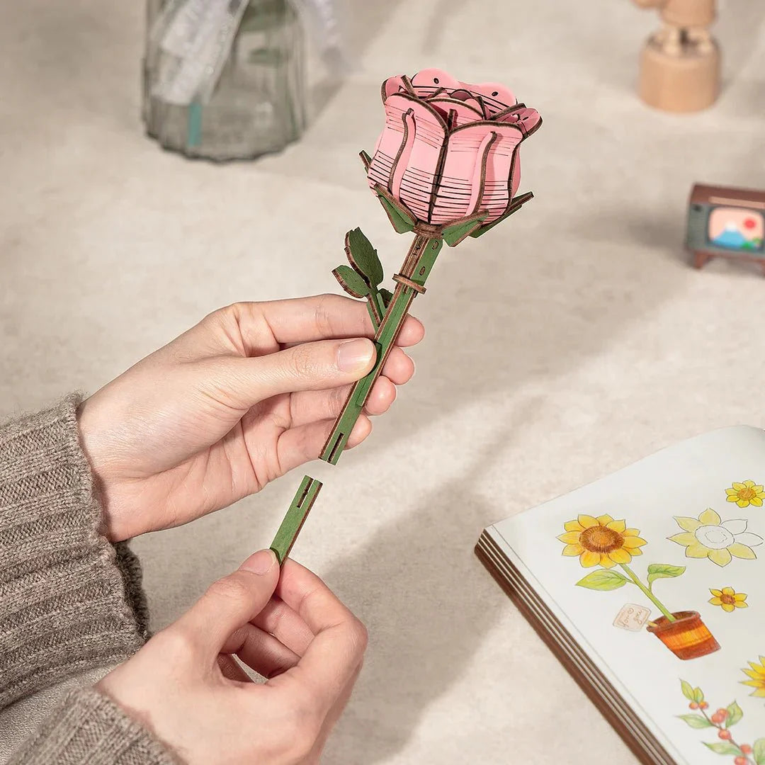 Flower Blossom Cart DIY Miniature 3D Puzzle Kit
