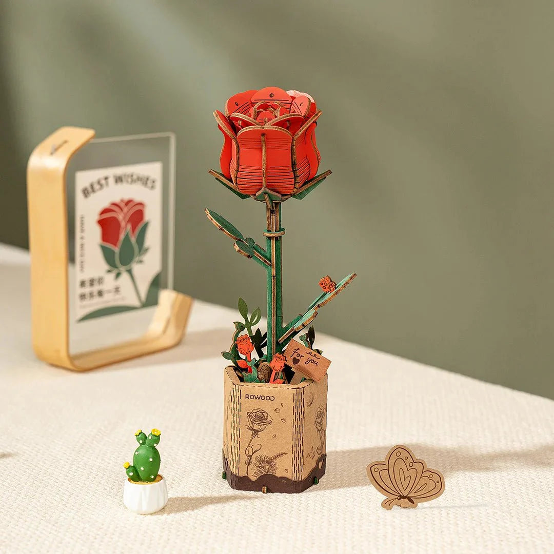 Flower Blossom Cart DIY Miniature 3D Puzzle Kit