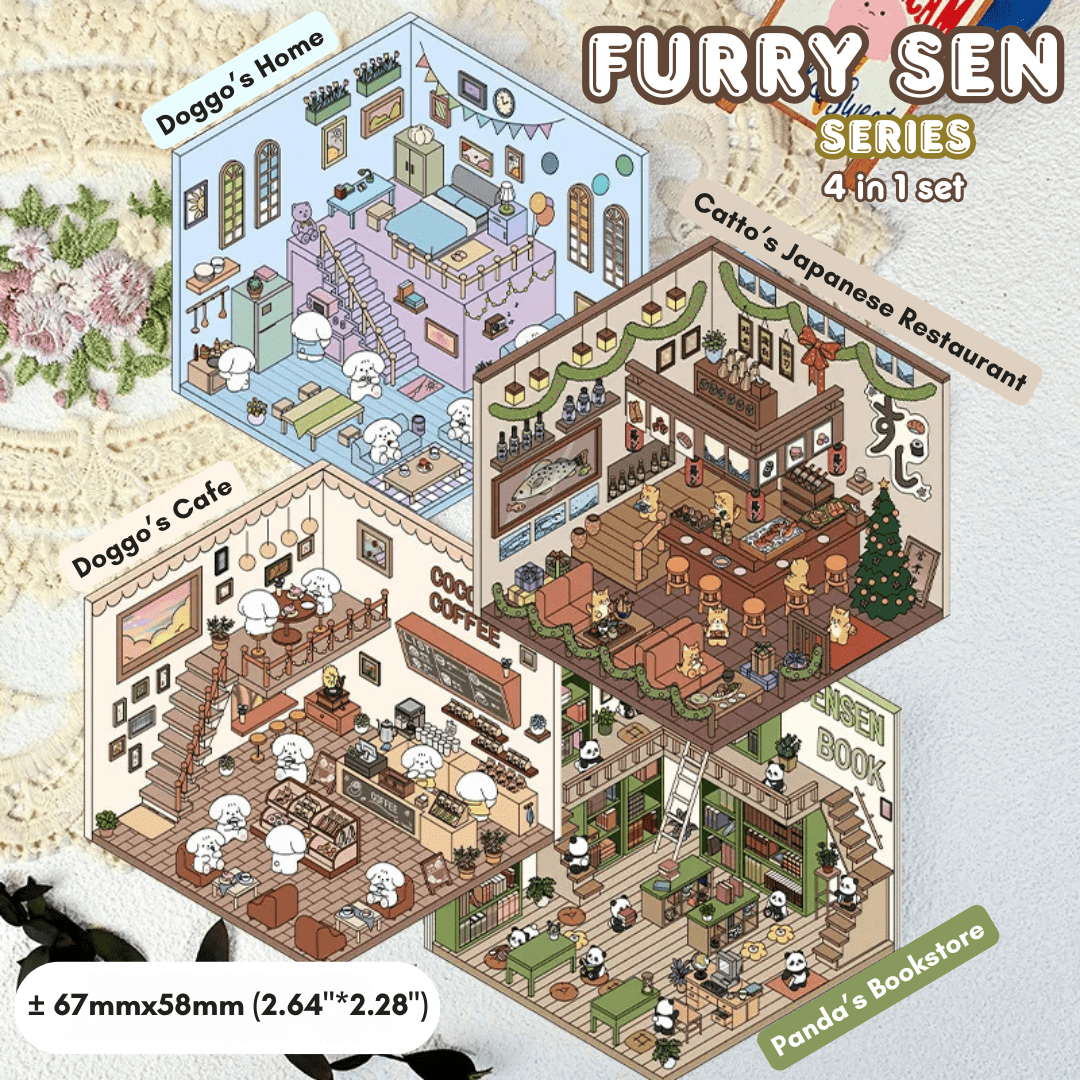 Furry Sen - Stick n’ Scene 3D DIY Scene Stickers Therapy - DIYRICLE