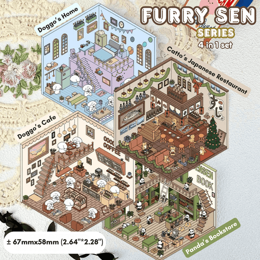 Furry Sen - Stick n’ Scene 3D DIY Scene Stickers Therapy - DIYRICLE