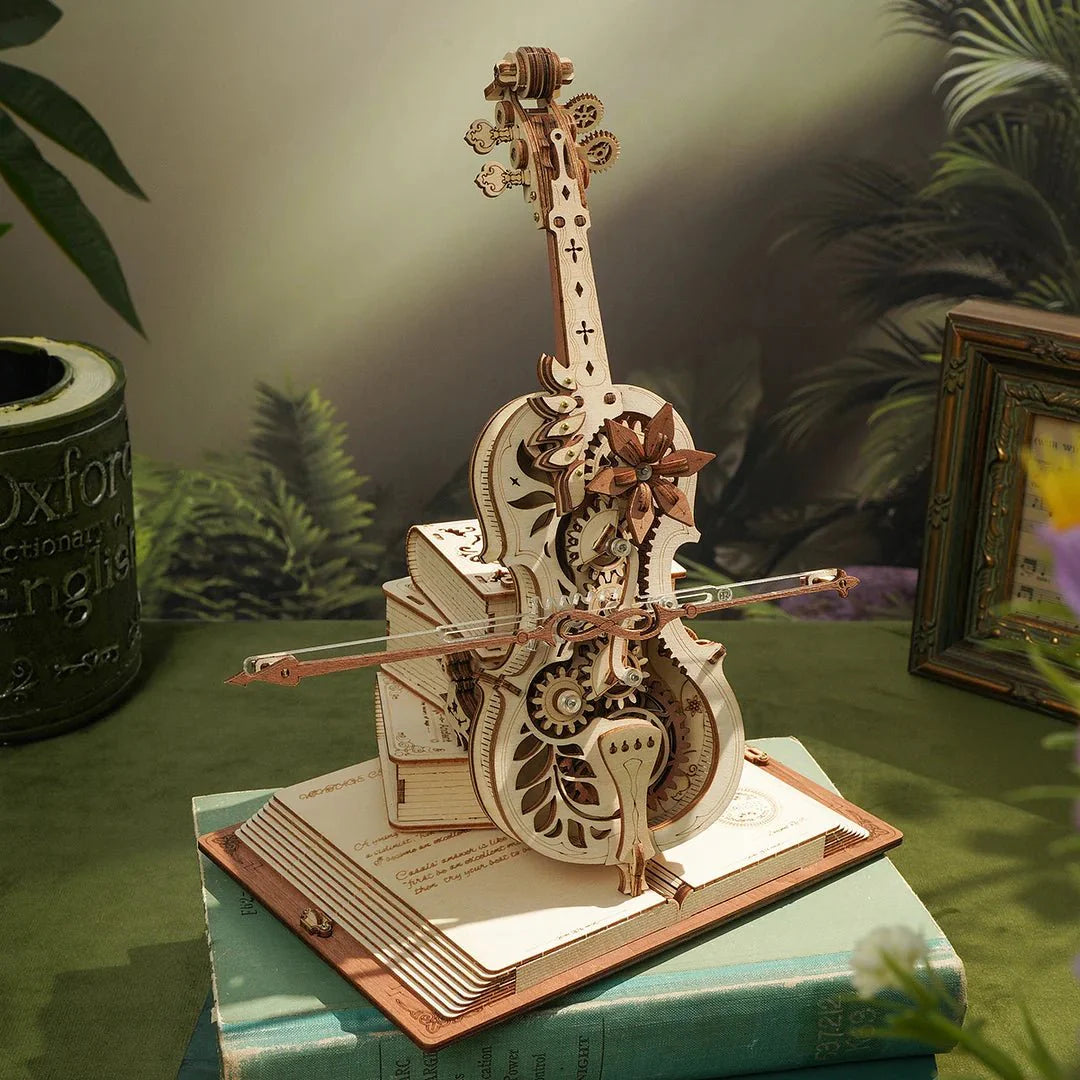 Magic Cello Mechanical Music Box & Music Instruments 3D Wooden Puzzle