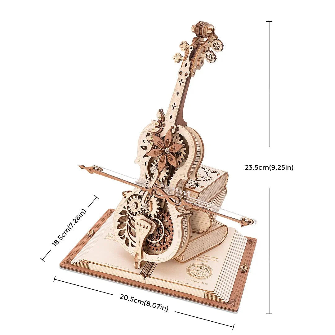 Magic Cello Mechanical Music Box & Music Instruments 3D Wooden Puzzle