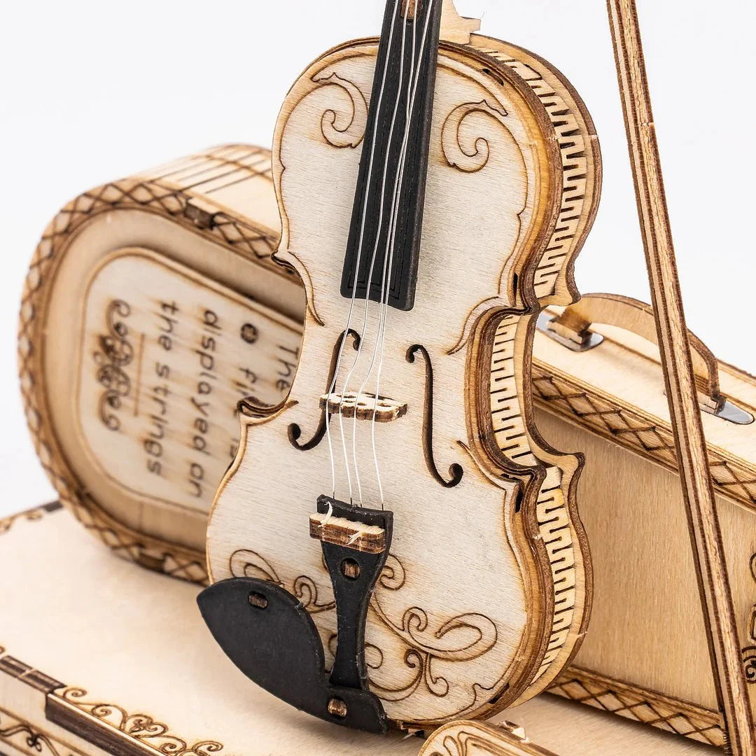 Magic Cello Mechanical Music Box & Music Instruments 3D Wooden Puzzle