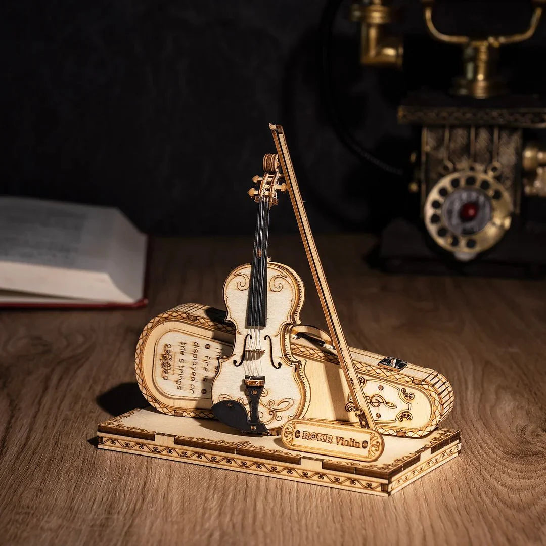 Magic Cello Mechanical Music Box & Music Instruments 3D Wooden Puzzle