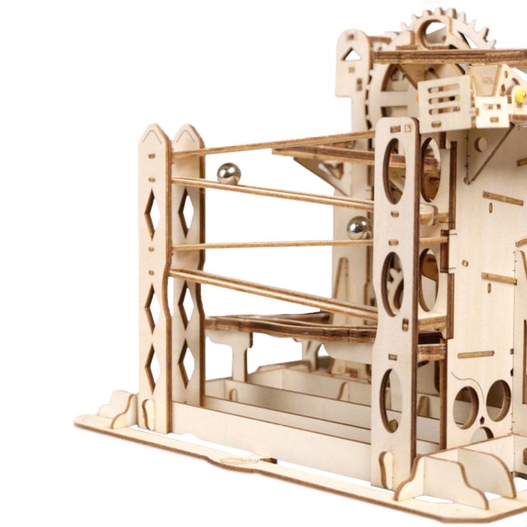 Marble Spaceport Marble Run DIY Wooden Puzzle