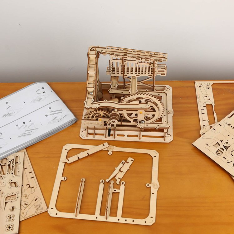 Marble Spaceport Marble Run DIY Wooden Puzzle