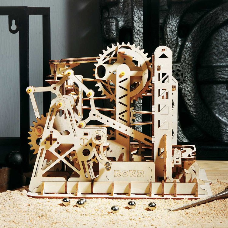 Marble Spaceport Marble Run DIY Wooden Puzzle