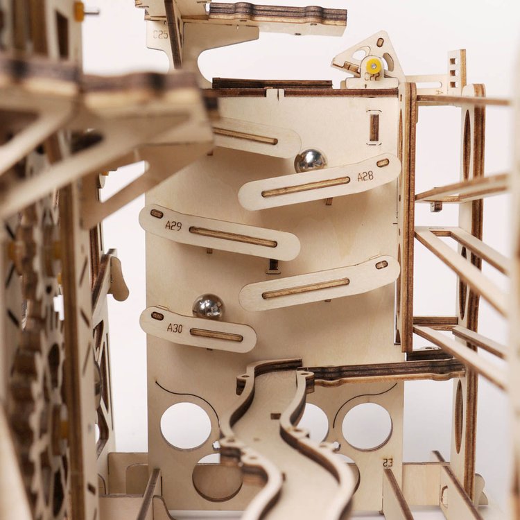 Marble Spaceport Marble Run DIY Wooden Puzzle