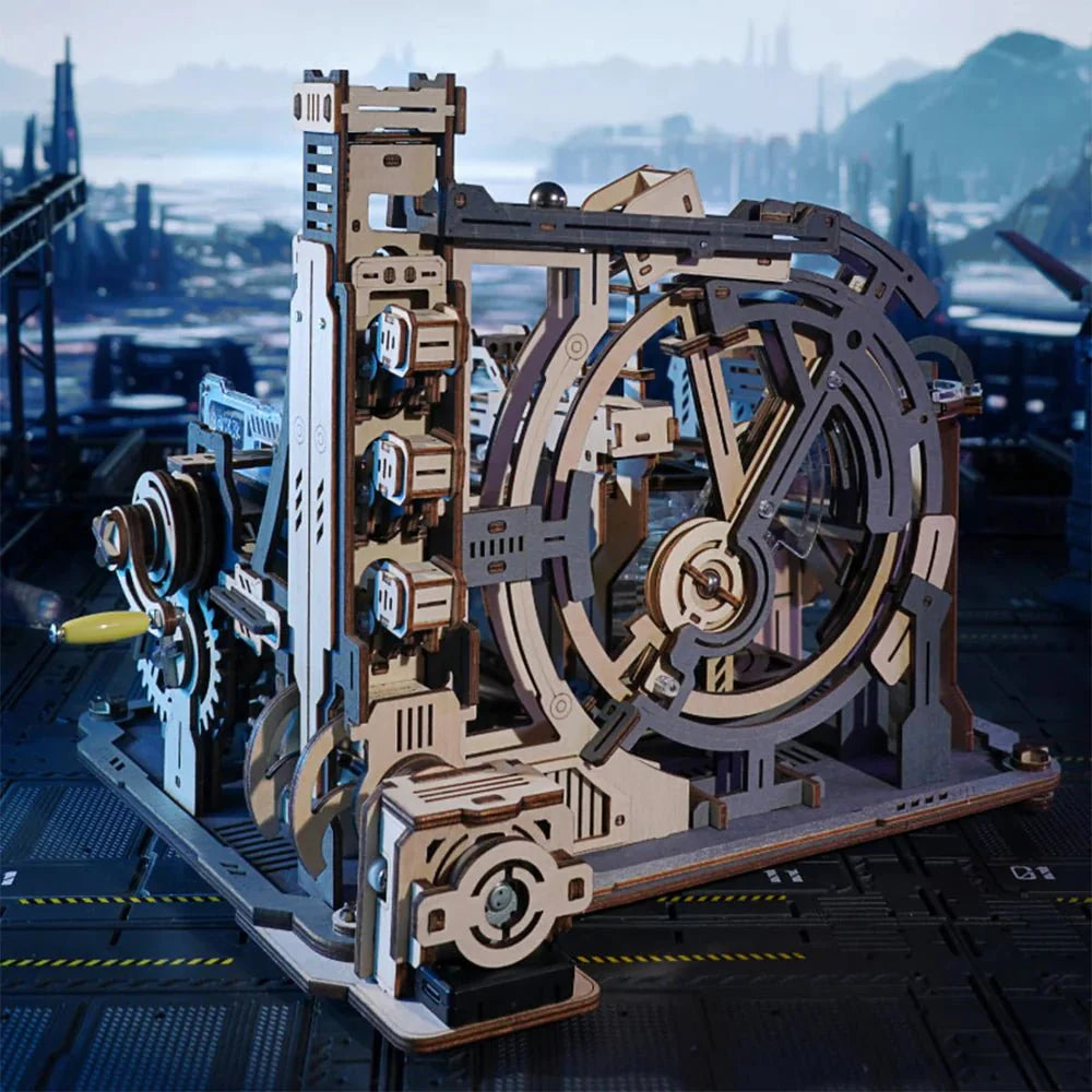 Marble Spaceport Marble Run DIY Wooden Puzzle