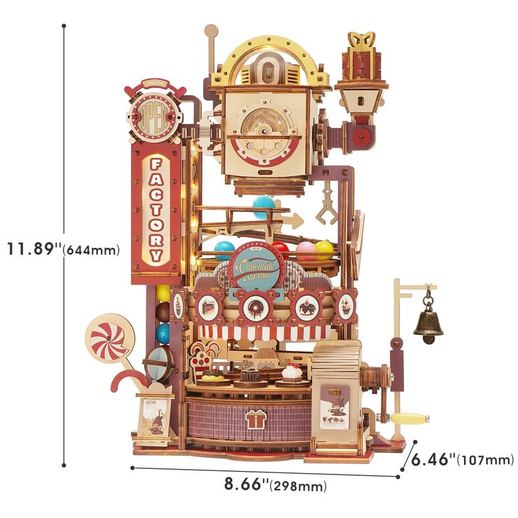 Marble Spaceport Marble Run DIY Wooden Puzzle