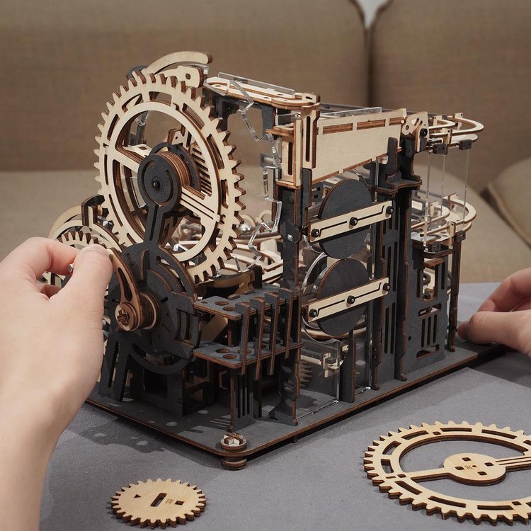 Marble Spaceport Marble Run DIY Wooden Puzzle