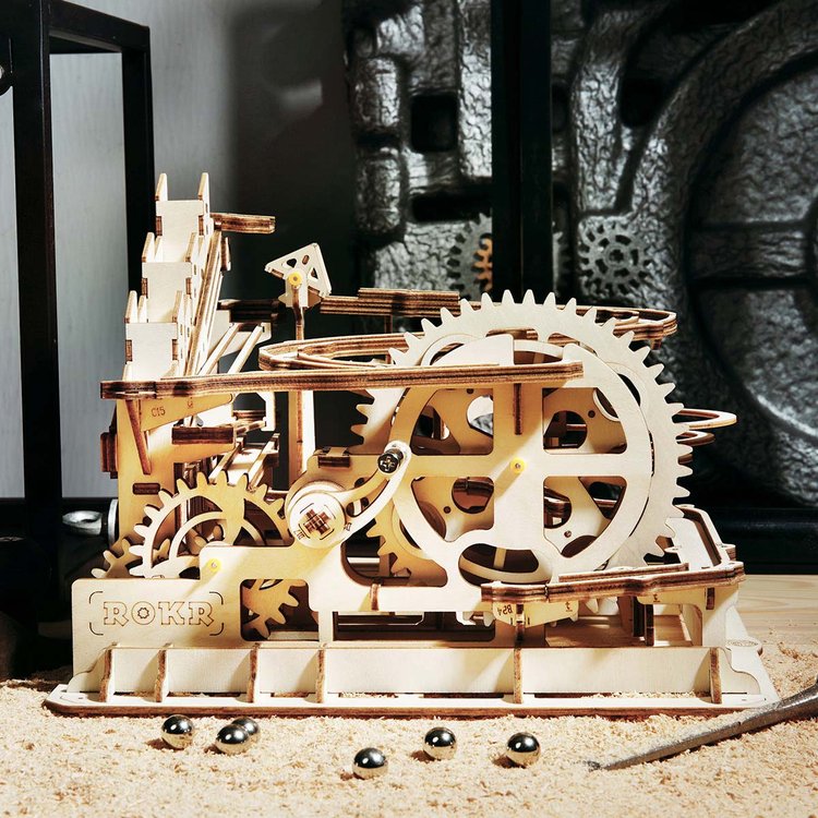 Marble Spaceport Marble Run DIY Wooden Puzzle