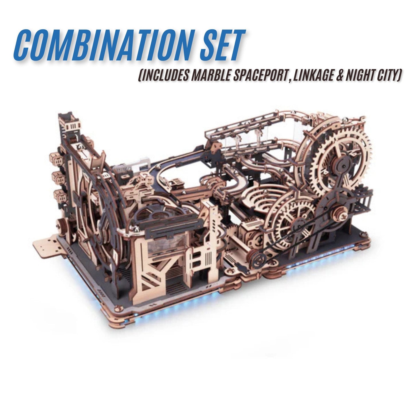 Marble Spaceport Marble Run DIY Wooden Puzzle