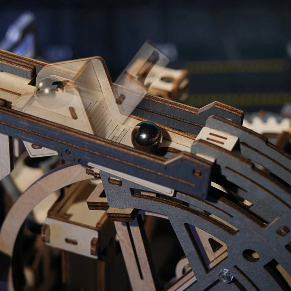 Marble Spaceport Marble Run DIY Wooden Puzzle