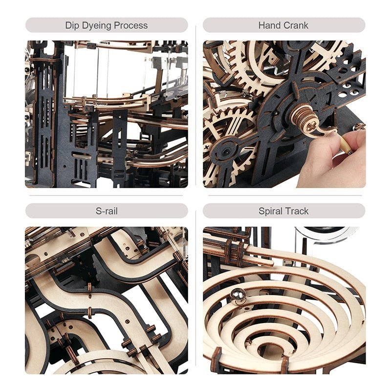 Marble Spaceport Marble Run DIY Wooden Puzzle