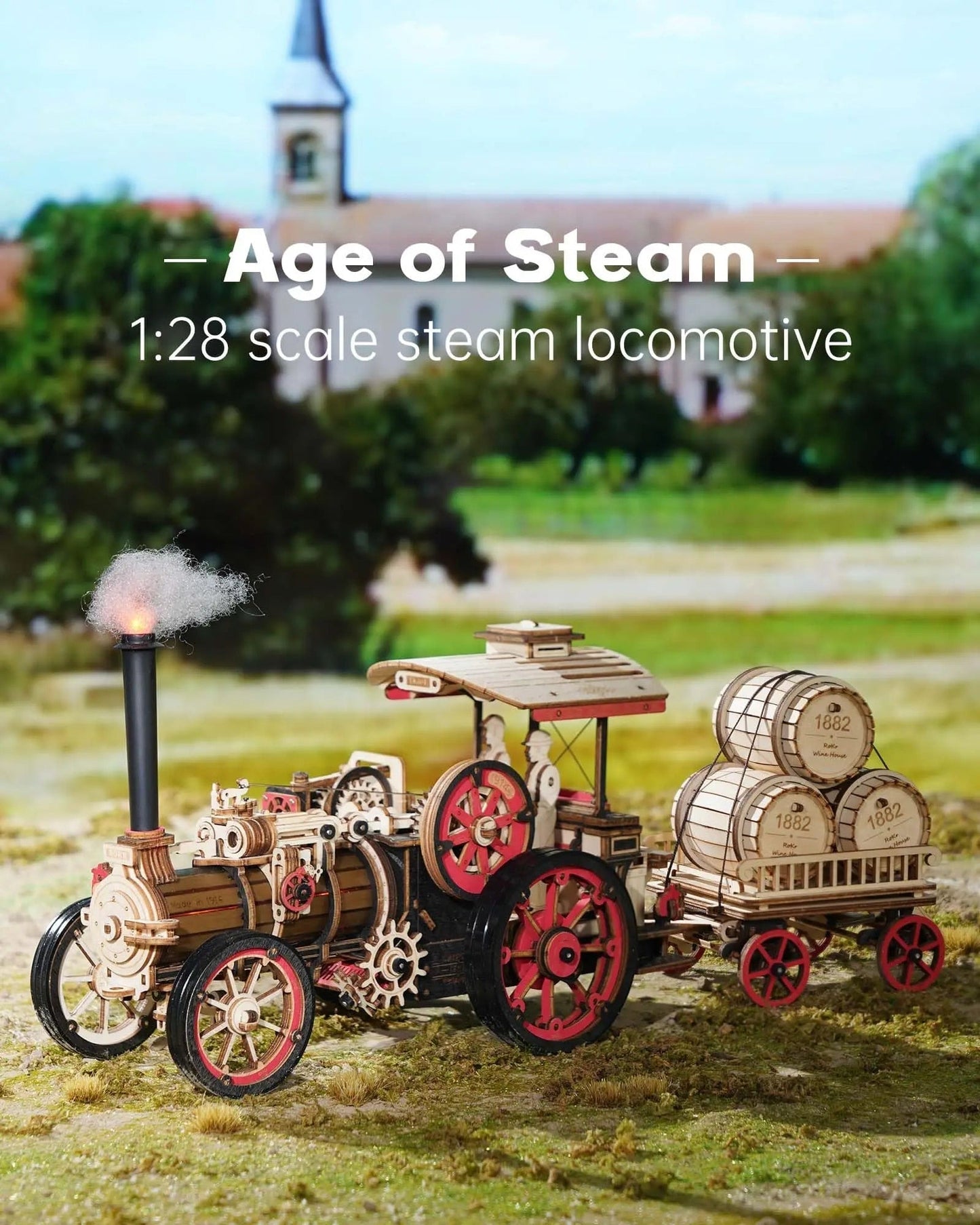 Mechanical Steam Engine 3D Wooden Puzzle