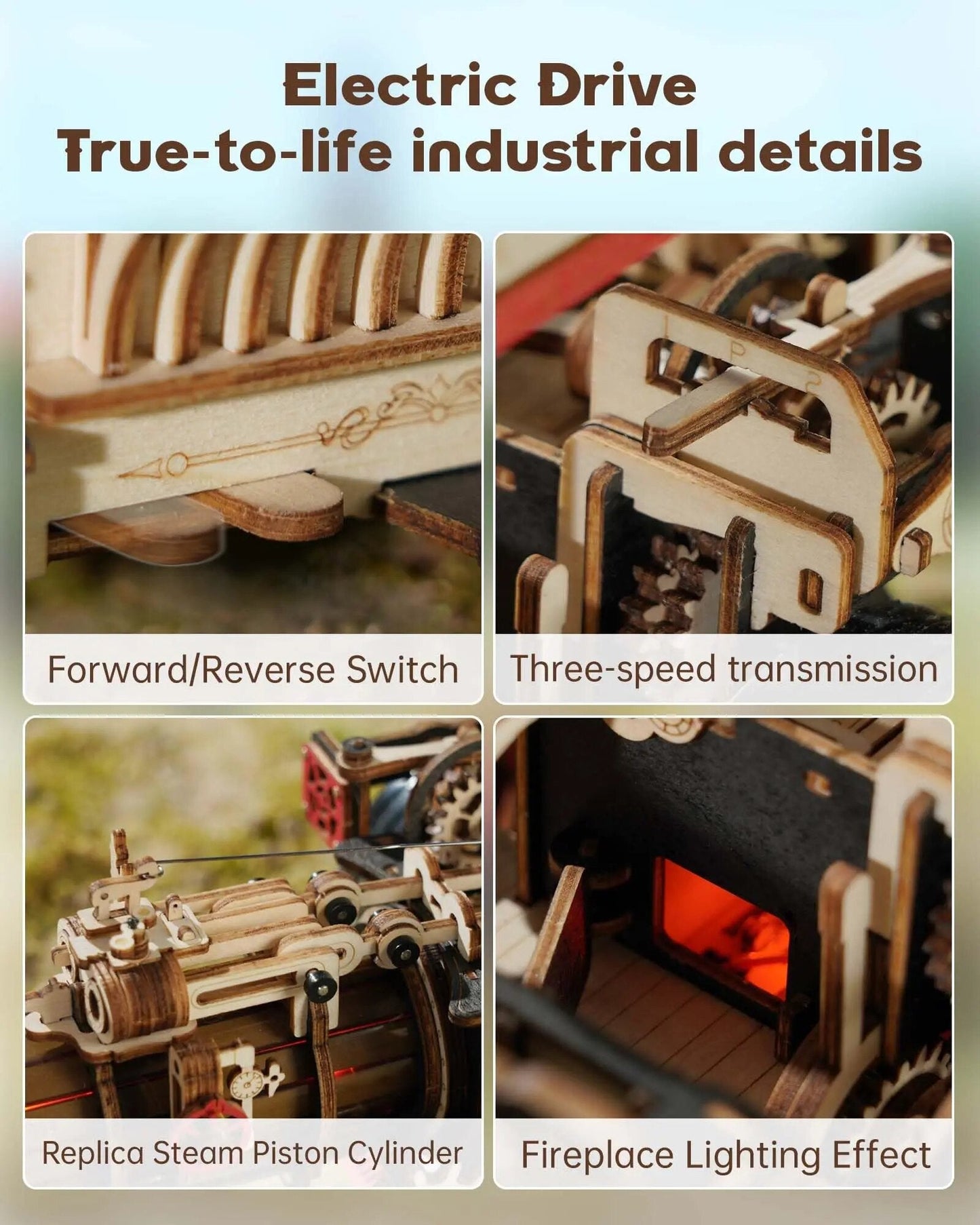 Mechanical Steam Engine 3D Wooden Puzzle