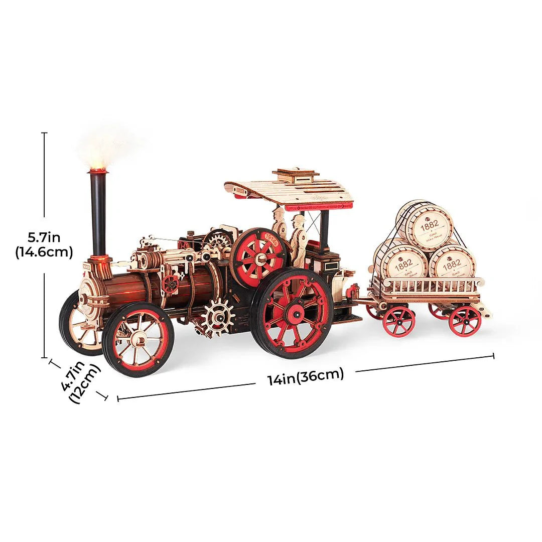 Mechanical Steam Engine 3D Wooden Puzzle