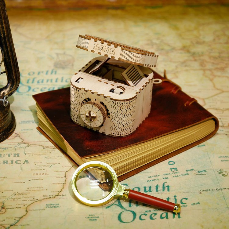 Mechanical Treasure Box 3D Wooden Puzzle