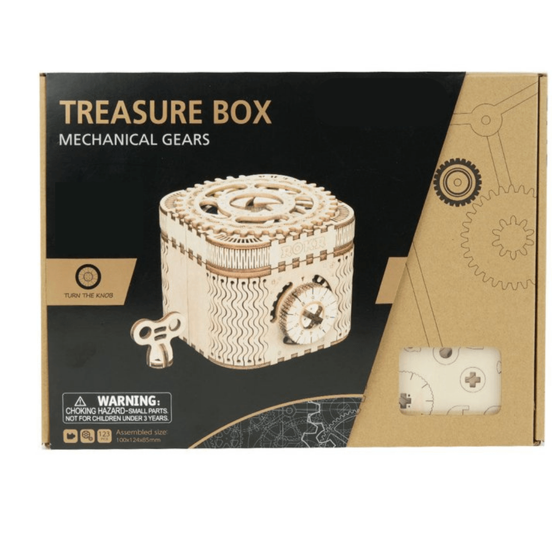 Mechanical Treasure Box 3D Wooden Puzzle