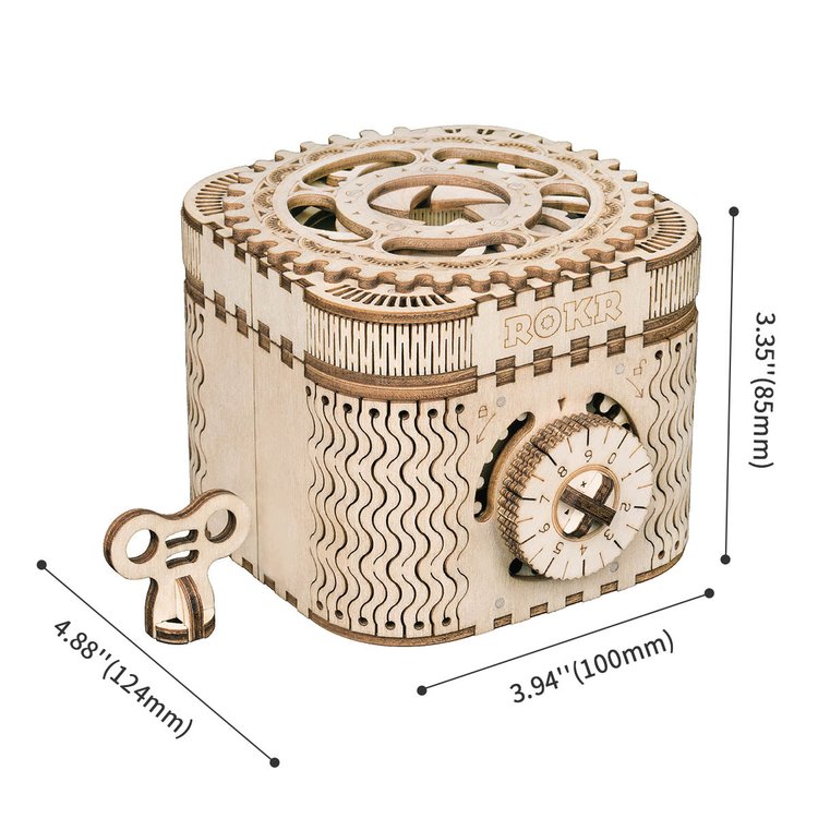 Mechanical Treasure Box 3D Wooden Puzzle