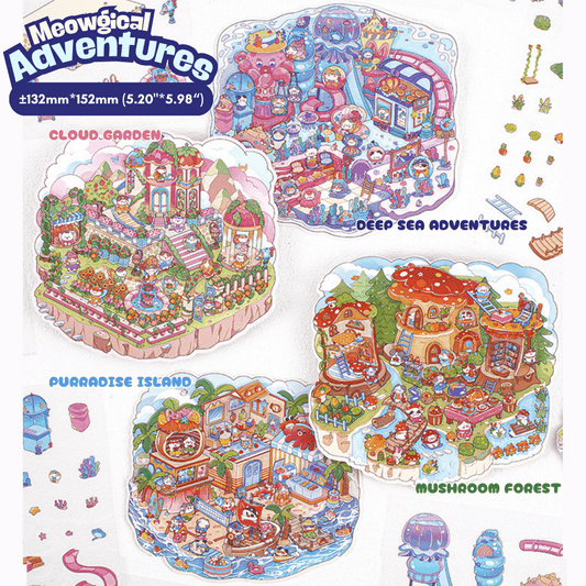 Meowgical Adventures - Stick n’ Scene 3D DIY Scene Stickers Therapy - DIYRICLE