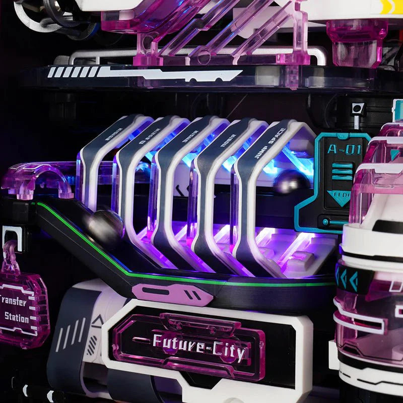 Neon Circuit City Marble Run DIY Kit