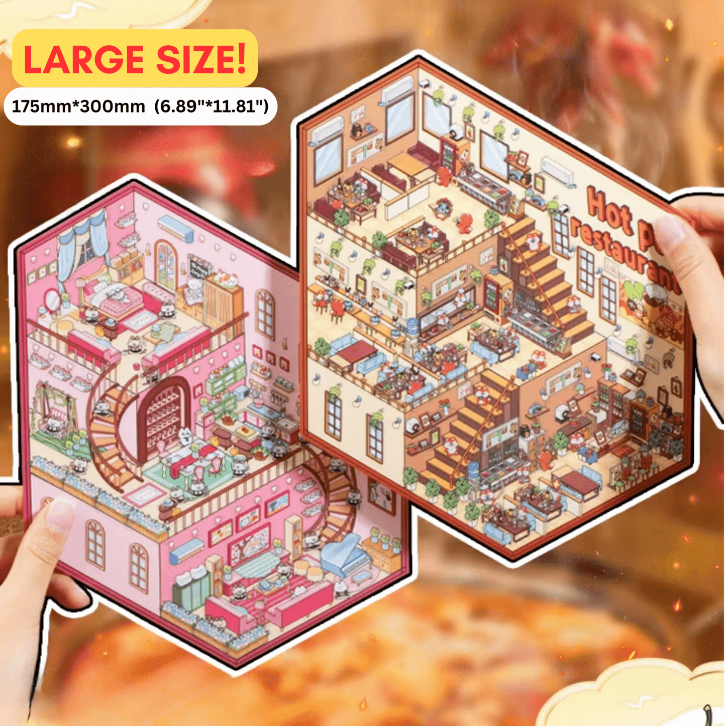 Paws Town Large - Stick n’ Scene 3D DIY Scene Stickers Therapy