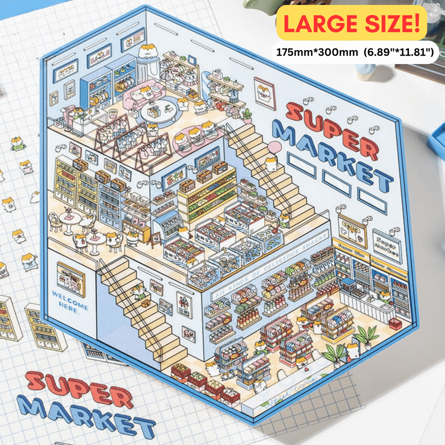 Paws Town Large - Stick n’ Scene 3D DIY Scene Stickers Therapy