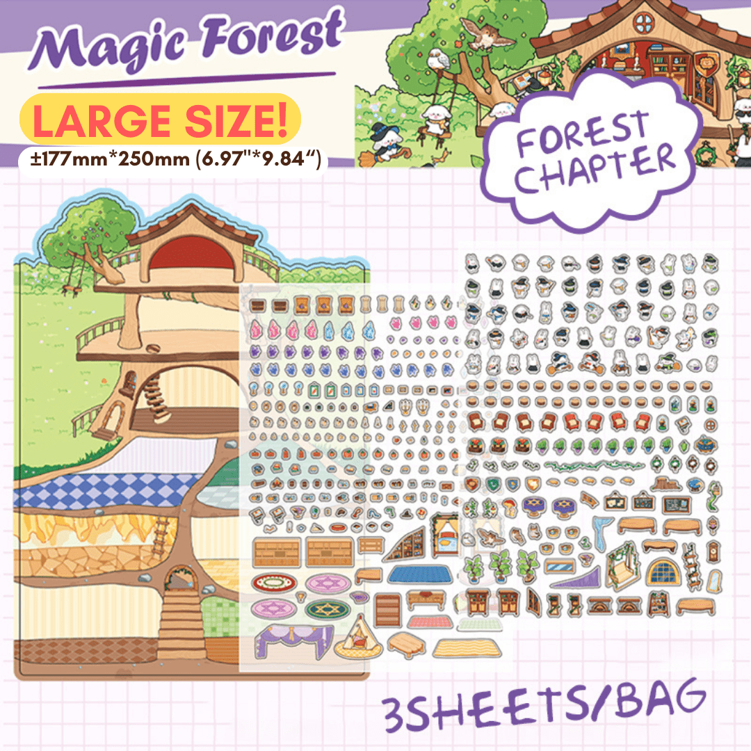 Pawtopia Apartment Series Large - Stick n’ Scene 3D DIY Scene Stickers Therapy