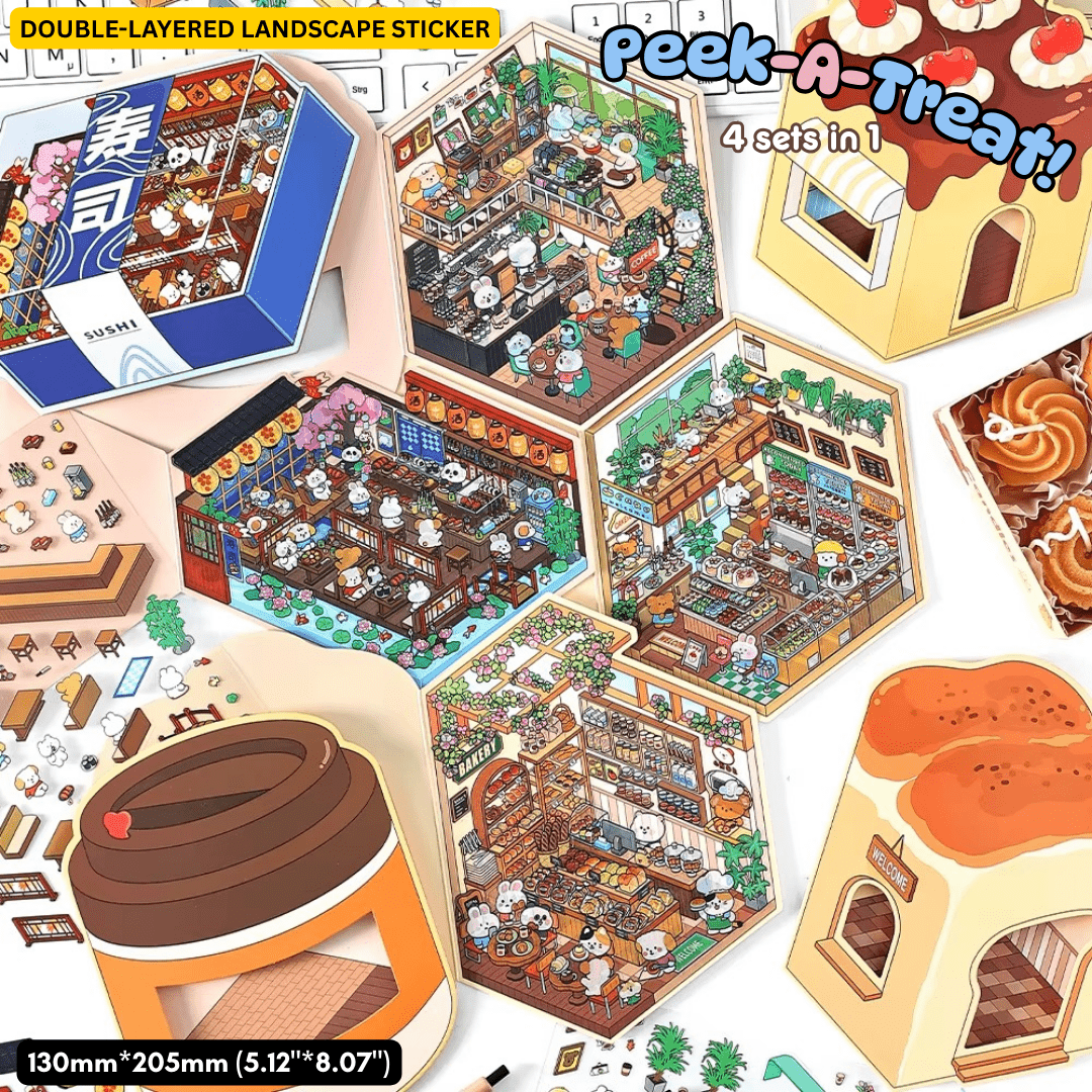 Peek - A - Treat! - Stick n’ Scene 3D DIY Scene Stickers Therapy - DIYRICLE