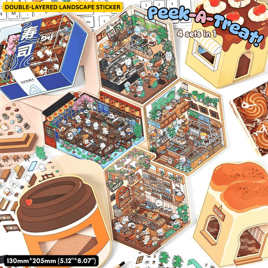Peek - A - Treat! - Stick n’ Scene 3D DIY Scene Stickers Therapy - DIYRICLE