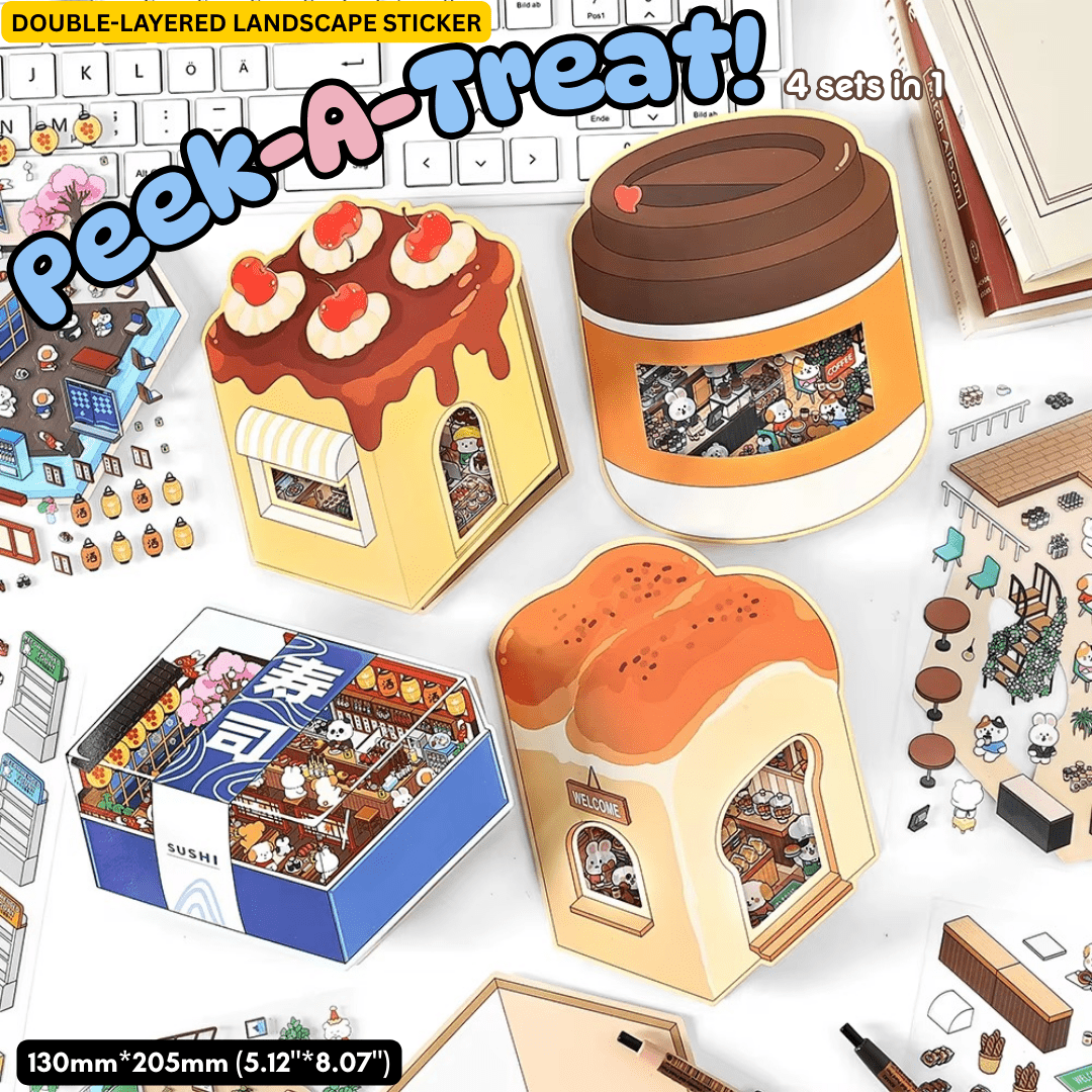Peek-A-Treat! - Stick n’ Scene 3D DIY Scene Stickers Therapy