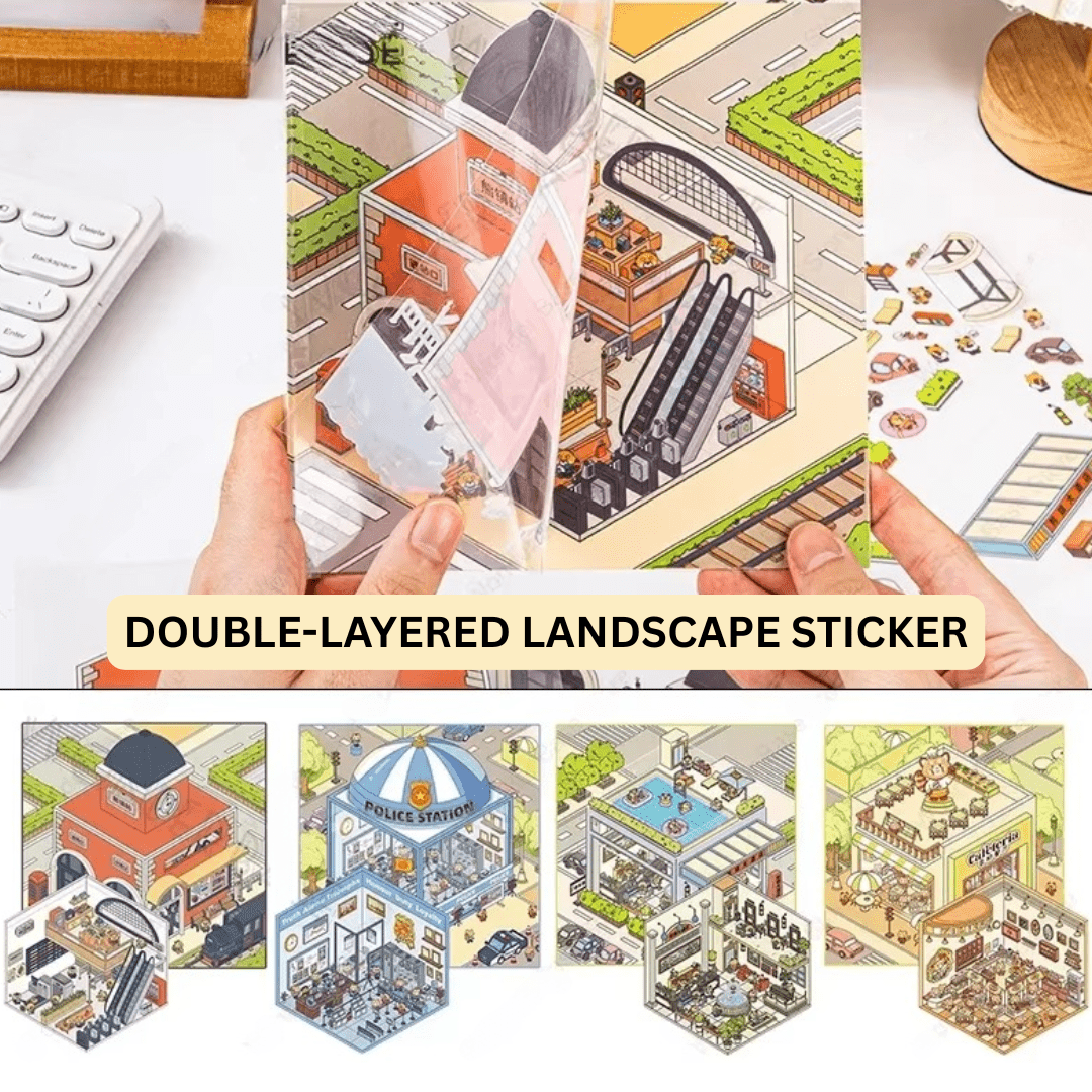 Raccoon Ville - Stick n’ Scene 3D DIY Scene Stickers Therapy