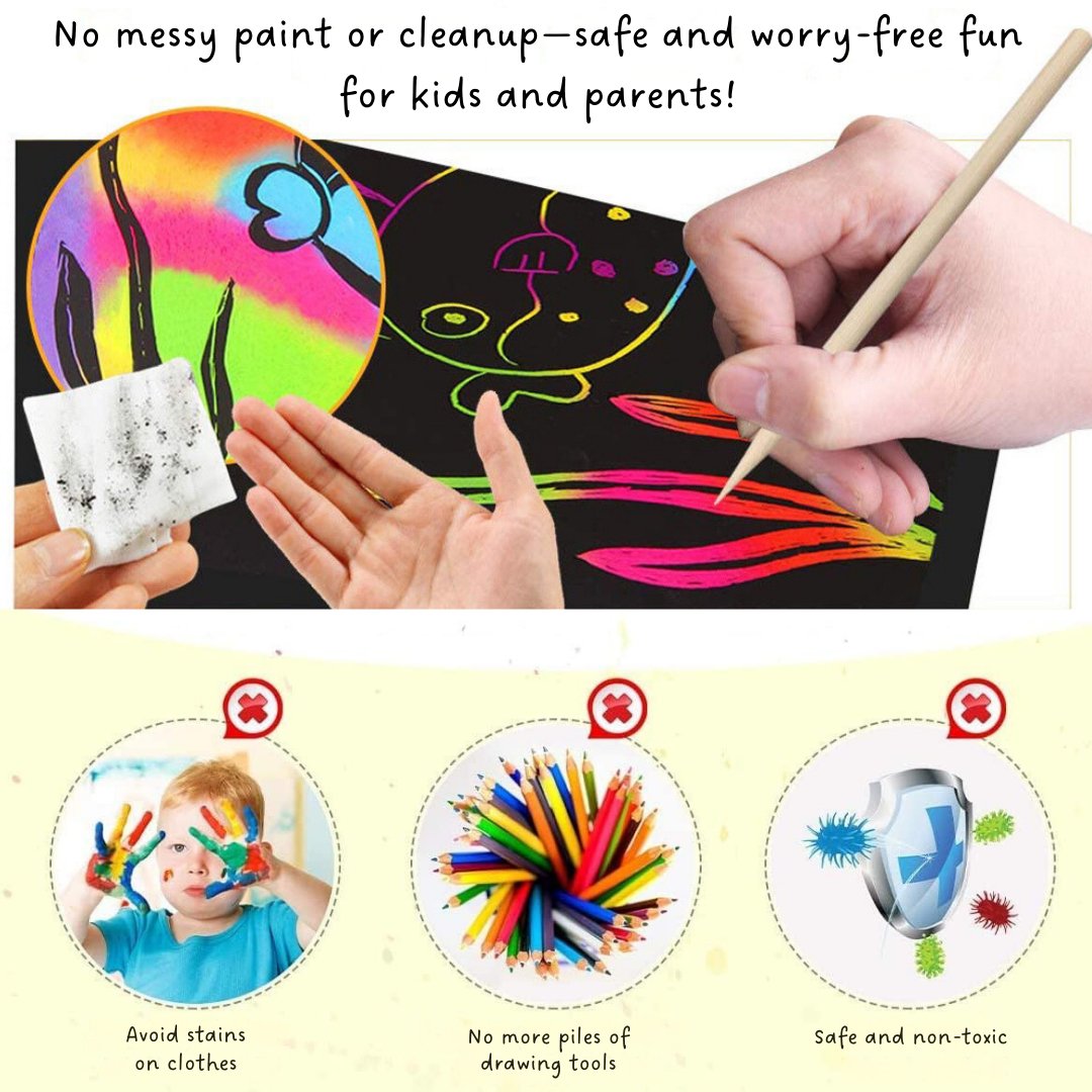 Rainbow DIY Scratch Papers