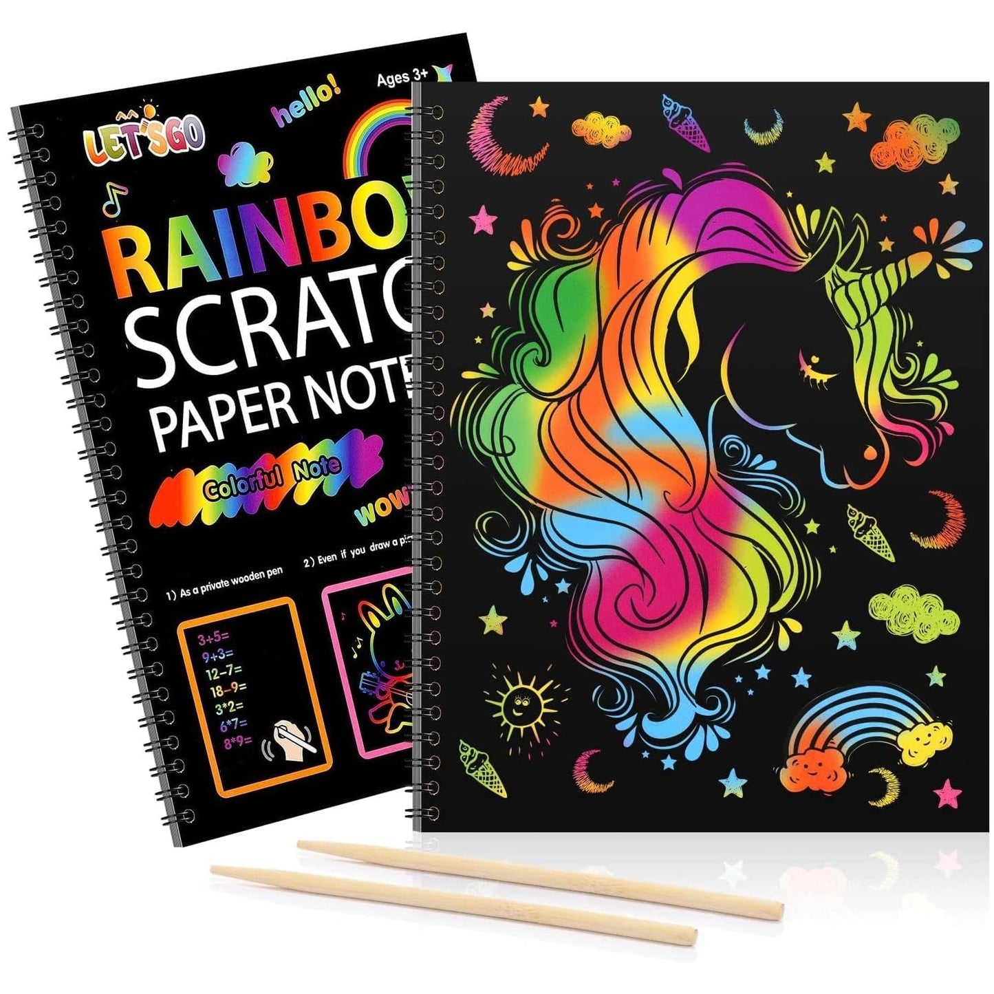 Rainbow DIY Scratch Papers