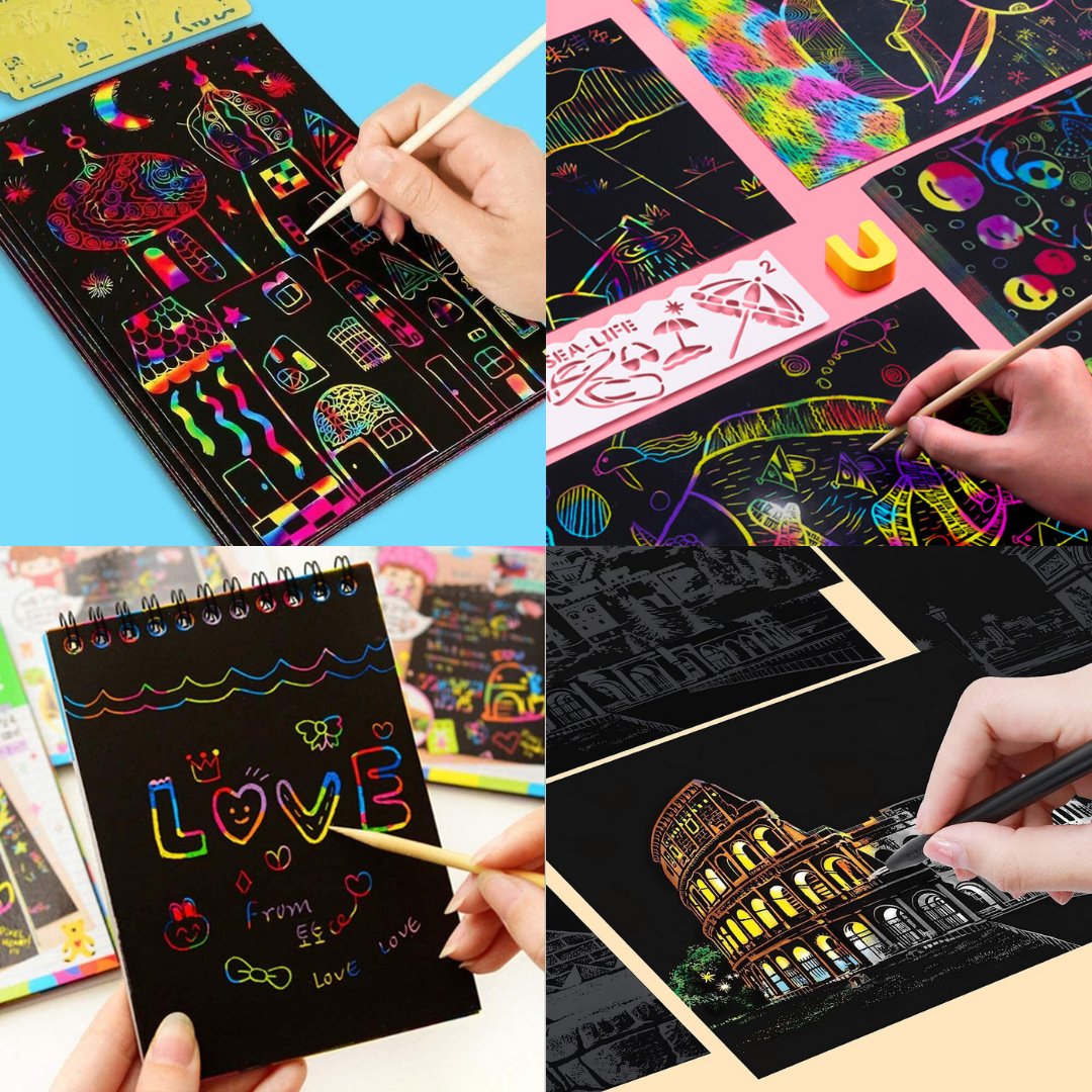 Rainbow DIY Scratch Papers