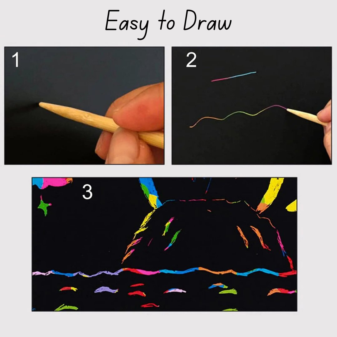 Rainbow DIY Scratch Papers