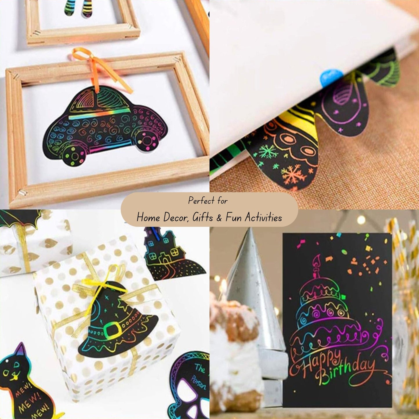 Rainbow DIY Scratch Papers